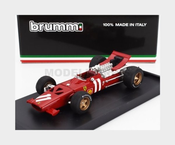 Brumm R303-UPD-2024 Ferrari F1 312 N 11 Monaco Gp 1969 Chris Amon Rot Weiß-image
