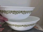 2 Vtg Corelle Spring Blossom Green Serving Bowls Cottagecore Daisy Grandmacore