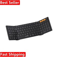 Foldable Bluetooth Keyboard, XK01 Full-Size Portable Wireless Keyboard for Tr...
