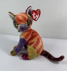 Vintage Ty 2000 Kaleidoscope The Cat Beanie Baby, 6" Calico Rainbow Kitty