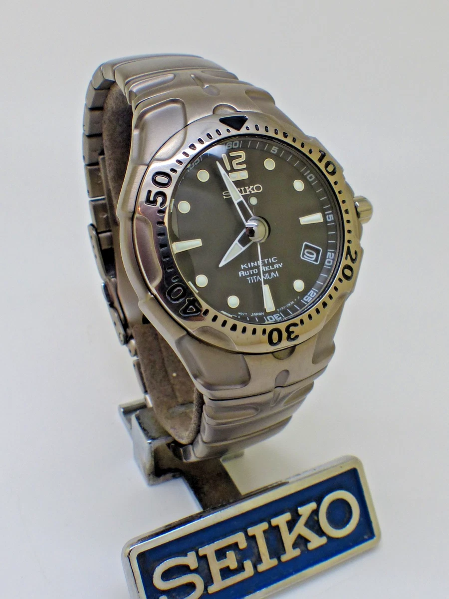 Reloj Seiko Kinetic Relé Automático Titanio 5J22-0B89 Ref: SMA079 Solo Ex/Pantalla