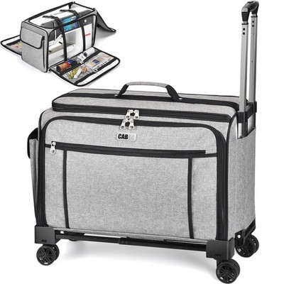 CAB55 XXL 23-Inch Rolling Sewing Machine Case with 4 Wheels, Extra Large Gray