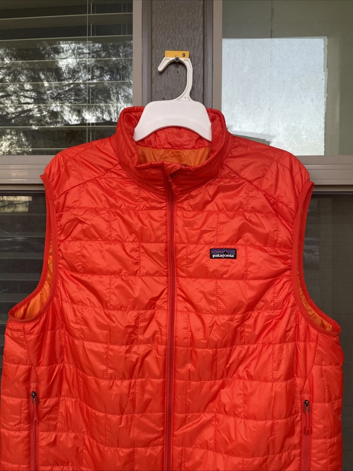 NEW Patagonia Nano Puff Vest XL XLARGE Orange Blaze Hunt Puffer Full Zip 84240 - Image 4 of 4