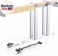 30X80In Pocket Door Frame Kit with Two-Way Soft Close Mechanism for 2X4 Studs Wa