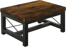 Wooden Step Stool for Adults, Heavy Duty Step Stool for High Bed with Non-Slip F