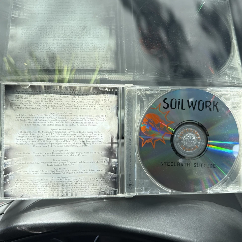 Soilwork Steelbath Suicide 12trks 2000 Re-Release +Live bonus VG+ FLATSHIP - Image 3 of 4