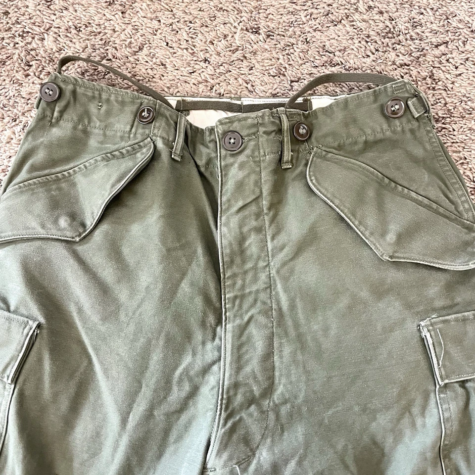 M-1951 Military Vintage Cargo Trousers Field Pants, Size Regular Small 32x30 - Image 2 of 4