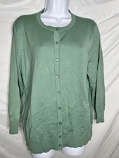 LOFT Cardigan Womens Size XL Light Green All ...