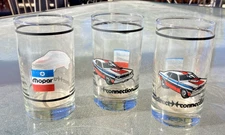 SET OF 3 VINTAGE MOPAR Direct Connection Drinking Glass PRO STOCK late 70s