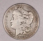 1883-P Morgan SILVER One-Dollar Coin, Very Fine Condition