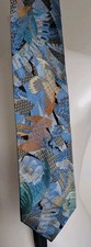Vintage Gianni Versace Silk Tie 90s Abstract Bird Print Retro Made In Italy 59"
