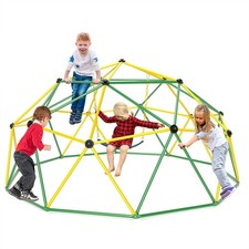 COSTWAY Climbing Dome 305cm Kids Jungle Gym Monkey Bar Climbing Toys-Green