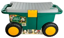 Vintage ZAG Move ‘n Groove Made in Israel Garden Caddy Rolling Storage Seat EUC