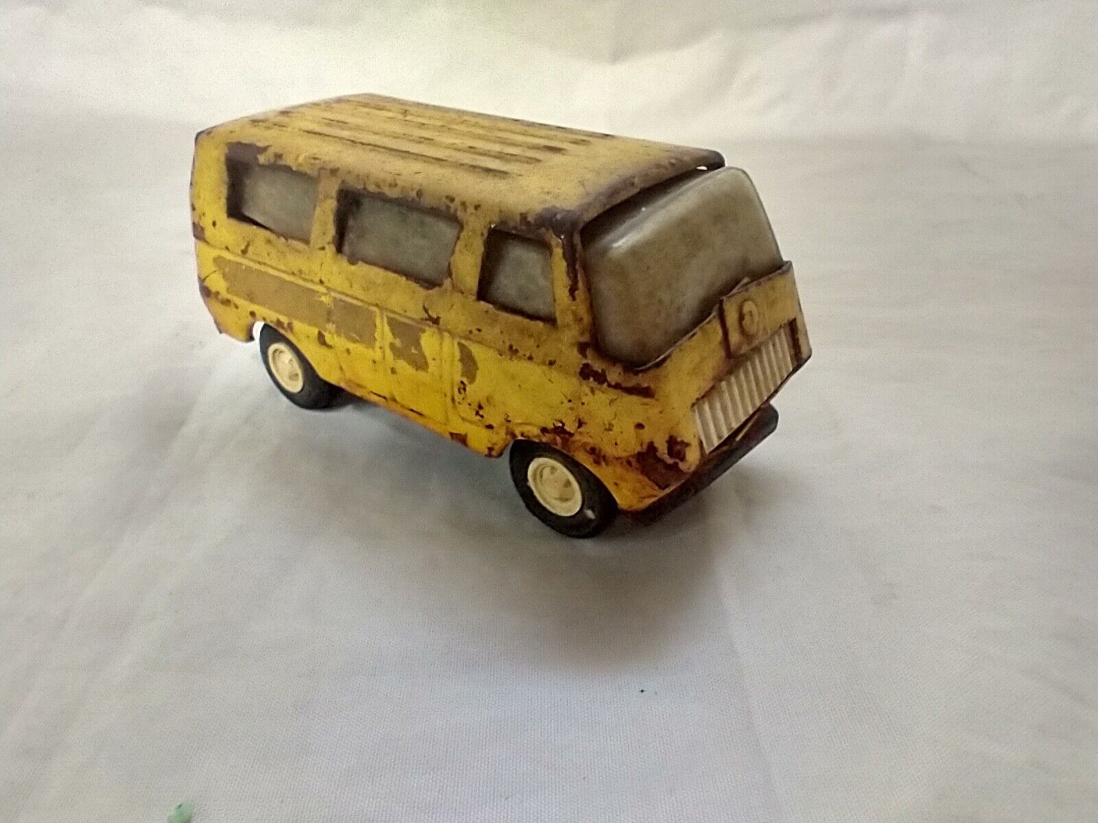 1970s Tiny Tonka School Bus/Van (#55360)- Pressed Steel Toy, Yellow