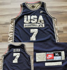 Larry Bird #7 1992 Dream Team Nike Jersey USA Olympics Authentic Sewn Men XL