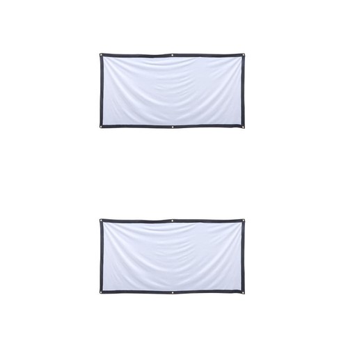 2 Sets Projector Screen Foldable Projection Movies Screen 70 Inch Projector