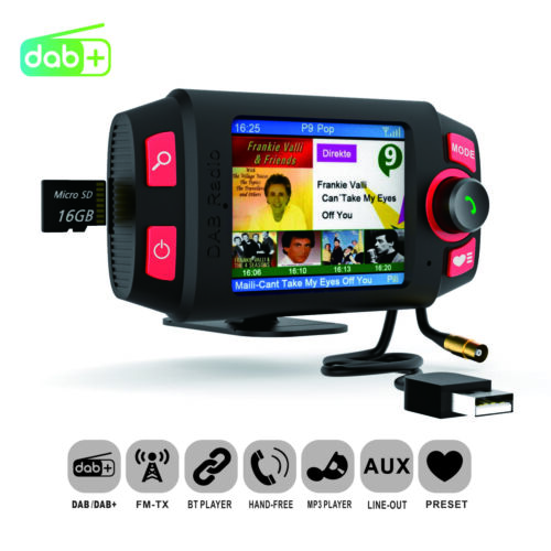 In Car DAB/ DAB+Digital FM Radio Adapter Receiver with Bluetooth Music Streaming - Picture 7 of 12