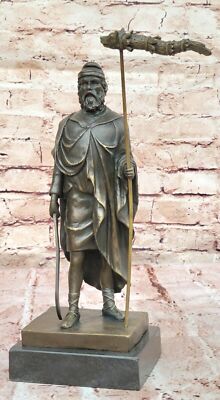 Alte Griechische Römische Gott Mann Traveler Handsome Bronze Statue Figur Kunst