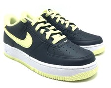  NEW Youth Grade-School NIKE AIR FORCE 1 GS NAVY/LEMON CT3839 400 