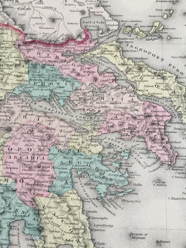 GREECE and the IONIAN REPUBLIC, No 23, Antique Atlas Map 1855 Colton World Maps - Picture 6 of 12