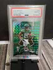 2022 Breece Hall Green Mosaic Prizm Rookie Card PSA 10 Color Match (EXTRAS)