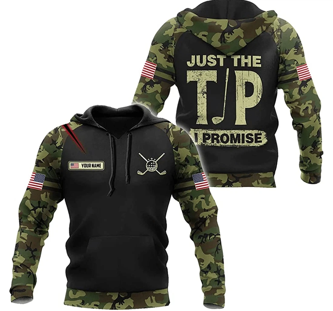 Personalized Golf Lovers Us Flag Camo Just The Tip I Promise All Over Print