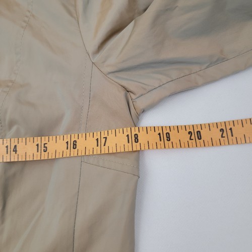 COLE HAAN Mujer Impermeable PEQUEÑO Cortavientos BEIGE Chaqueta Topacio Iridiscente LEER - Imagen 15 de 19
