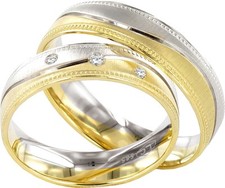 2 Hearts JC Trauringe Eheringe 585 Gold Verlobungsring 14Kt. Paarpreis J122