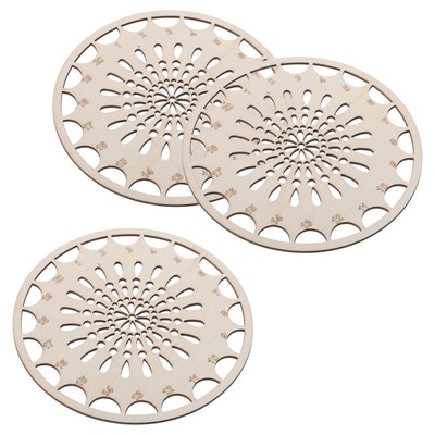  3pcs hölzerne Stickstätte Faden Organizer Kreuzstich -Fadenhalter tragbare