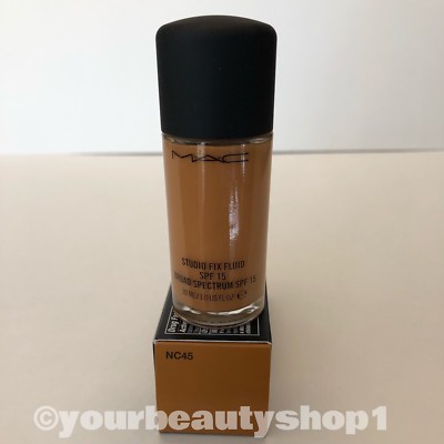 New Mac Foundation Studio Fix Fluid Foundation SPF 15 NC45 100