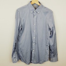 UNIQLO Mens Size S Blue Cotton Slim Fit Long Sleeve Shirt