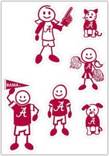 Alabama Crimson Tide Family Decal 6 Pack NEW NCAA Auto Car Sticker Emblem