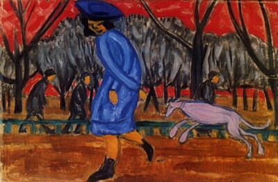 Boulevard Olga Rozanova 1913 Russian Avant Garde Cubo Futurism Art Print