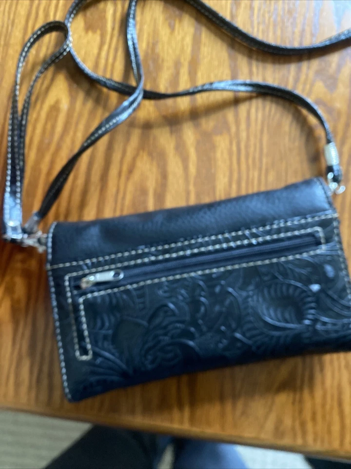 德克萨斯钱包双枪,黑色银色手枪,铰边,女牛仔西方风格 — 第 2/4 张图片