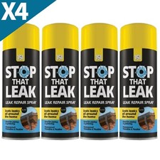 STOP THAT LEAK SPRAY BLACK WATERPROOF SEALANT REPAIR MASTIC GUTTER ROOF 400ML 