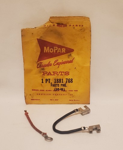 **NOS -P# 1881 768-MOPAR Distributor Ground Lead Plymouth Dodge Chrysler DeSoto - Picture 4 of 8