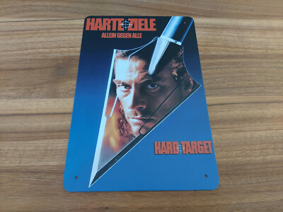 JCVD Van Damme HARD TARGET US Movie Film Poster Plakat Metal Rare Selten Limited