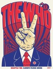 THE WHO Concert Poster - Climate Pledge Arena, Seattle 2022 - 10"x8" reprint