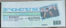 FOCUS CONCERT TICKET LIVE IN JUIZ DE FORA BRAZIL TOUR 2010 THIJS VAN LEER