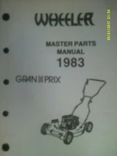 Used Vintage Wheeler Mfg 1983 Walk Mower Master Parts Manual