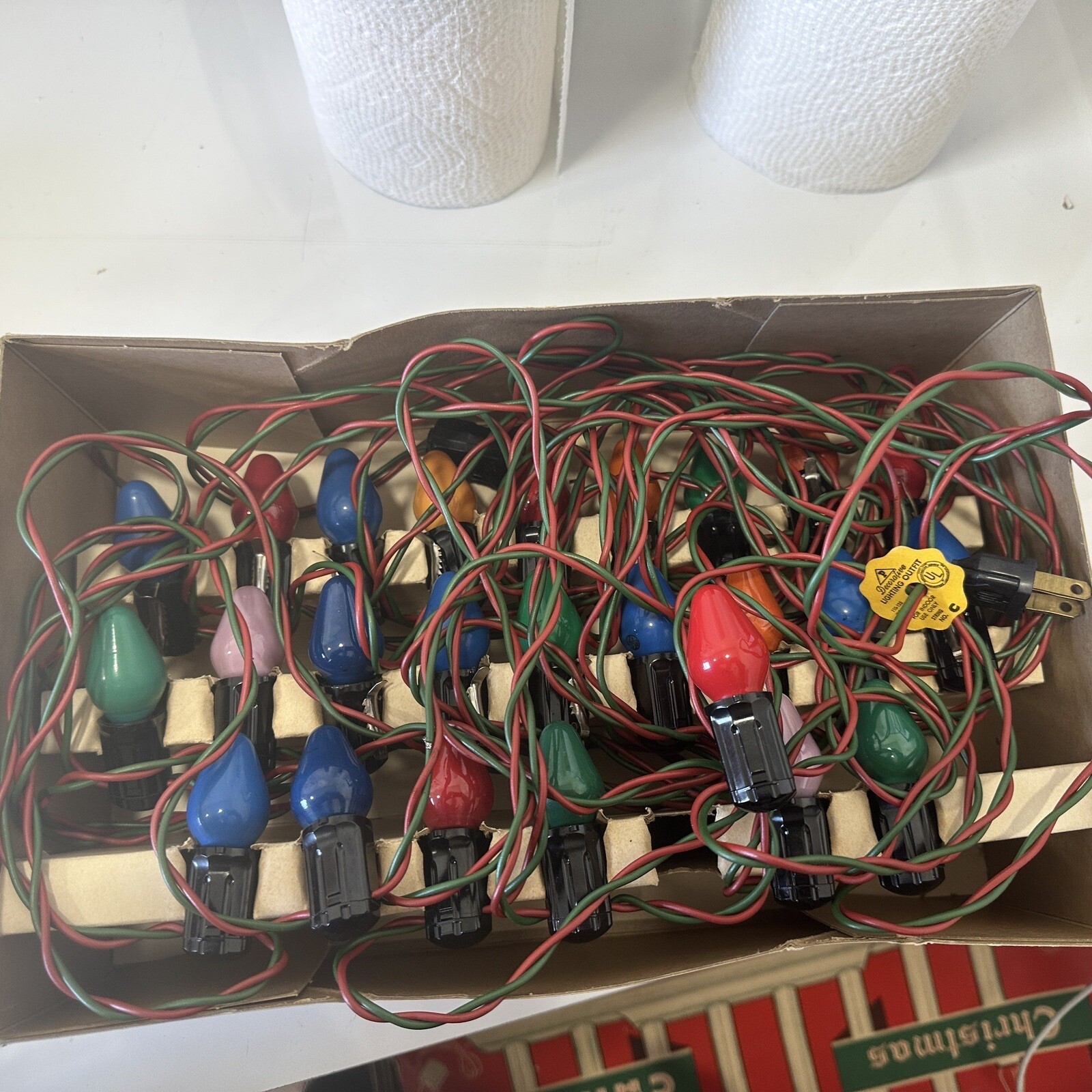 PARAMOUNT Christmas 25 Light Sets Lot Of 2 Boxes Vintage All Tested