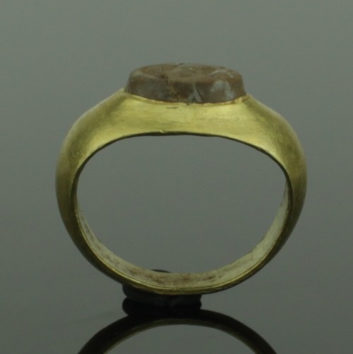ALTER RÖMISCHER GOLD INTAGLIO RING MIT HIPPOCAMPUS - 2. Jahrhundert n. Chr. - Bild 5 von 5