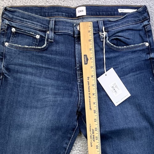 Jeans Edwin Uomo 31x31 Maddox Stax Blu Scuro Flex Denim Slim Fit NUOVO - Foto 8 di 10