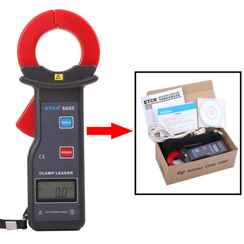 Compteur de courant de fuite de pince testeur de courant de fuite AC mesure avec 0mA ~ 600A - Photo 1 sur 7