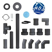 Tubo pellet Ø 100 mm curva tubo estensione guarnizione rosetta pellet canna fumaria