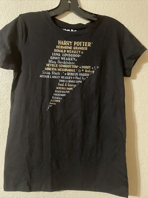 New Harry Potter Hermione Granger T-SHIRT GIRLS Black Color Size