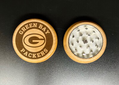 2 Green bay packers double side engraving wood kitchen herb grinder Custom gift