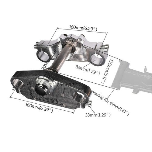 33mm 1.3'' Triple Tree Clamp Set For 50cc 70cc 110cc 125cc Dirt Pit Bike Taotao - Picture 2 of 13