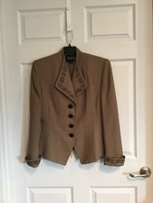 EUC Executive Collection Suit Skirt  Jacket Woman 8 Dark Taupe 