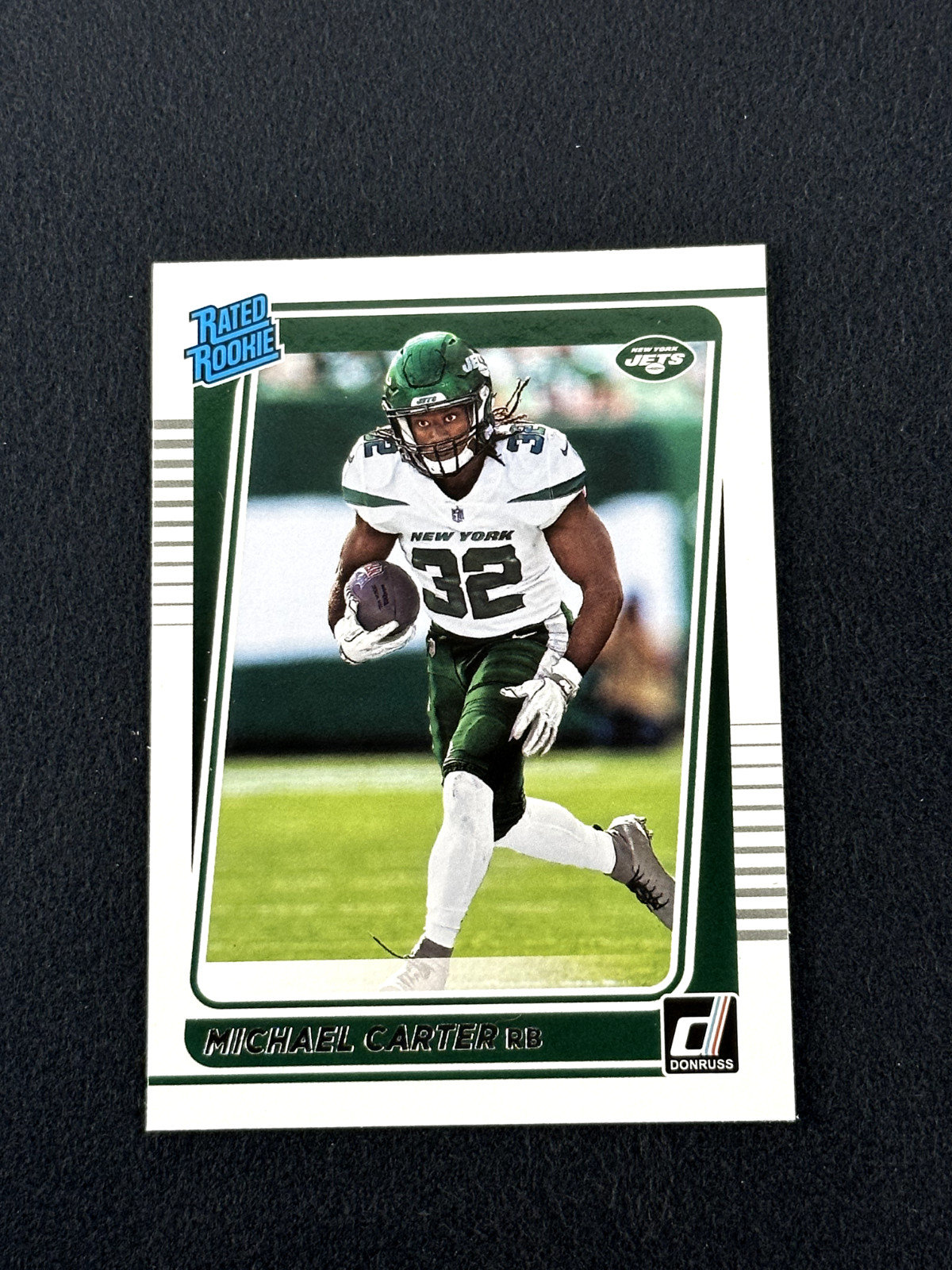 2021 Panini Donruss MICHAEL CARTER Rated Rookie RC #268 New York Jets